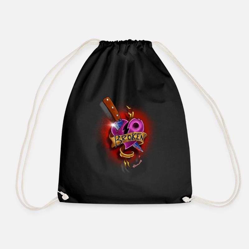 Bloody Valentine - Drawstring Bag - black