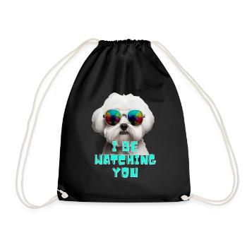Lovers Dogs, Funny dogs art, dogs lover. Maltese - Turnbeutel - Schwarz - Vorne
