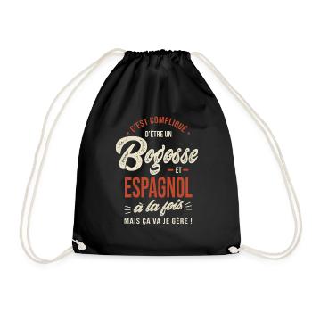 Espagnol Bogosse Cadeau Humour Espagne - Sac de sport léger - noir - Devant