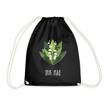 Muguet du 1er Mai - Sac de sport léger - noir - Devant