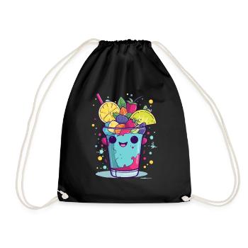 Cocktail Kawaii 4 - Sac de sport léger - noir - Devant