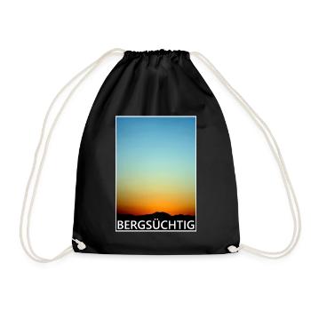 mountain, freedom, walking, alps, sport, nature - Drawstring Bag - black - Front