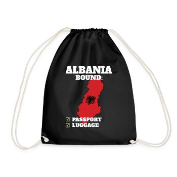 Albanie Pays Voyage Drapeau albanais - Sac de sport léger - noir - Devant