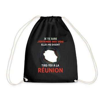 La Réunion La Petite Voix Humour - Sac de sport léger - noir - Devant