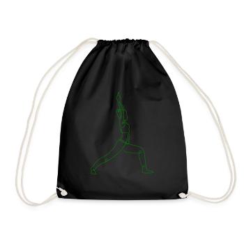 3 Sanchalanasana Yoga | 5ème Flamme Verte - Sac de sport léger - noir - Devant