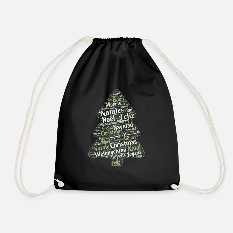 Weihnachtsbaum - Turnbeutel - Schwarz