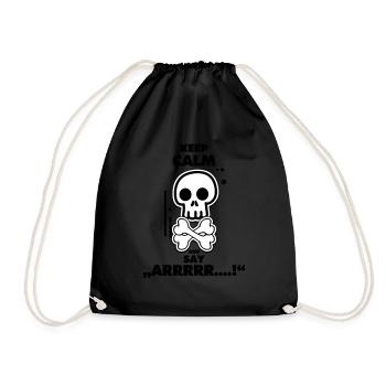 Les pirates gardent leur calme et disent arrrr - Sac de sport léger - noir - Devant