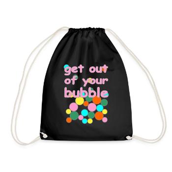 bubble englische Version - Turnbeutel - Schwarz - Vorne