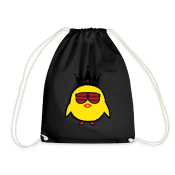 King Chick - Drawstring Bag - black - Front