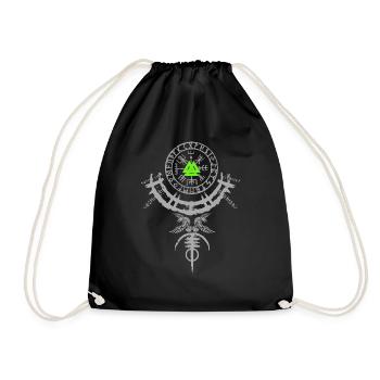 Wikinger Design Vegvisir Kompass Vikings - Turnbeutel - Schwarz - Vorne
