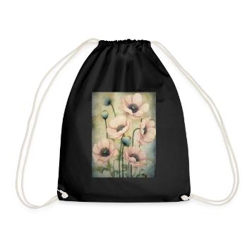 Poppies 38 - Turnbeutel - Schwarz - Vorne