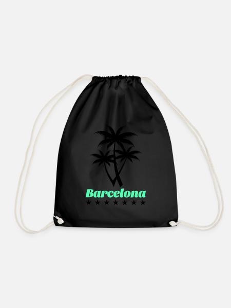 Barcelona - Drawstring Bag - black