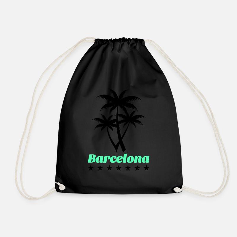 Barcelona - Drawstring Bag - black