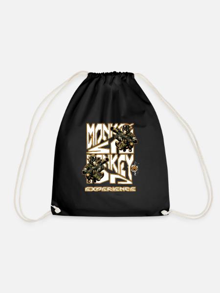 Monkey se monkey do to get paintball experience - Drawstring Bag - black