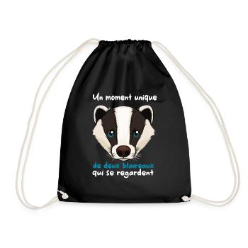 Badger Humor - Drawstring Bag - black - Front