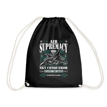 Air Supremacy - Chasseur à réaction F15 vintage - Sac de sport léger - noir - Devant