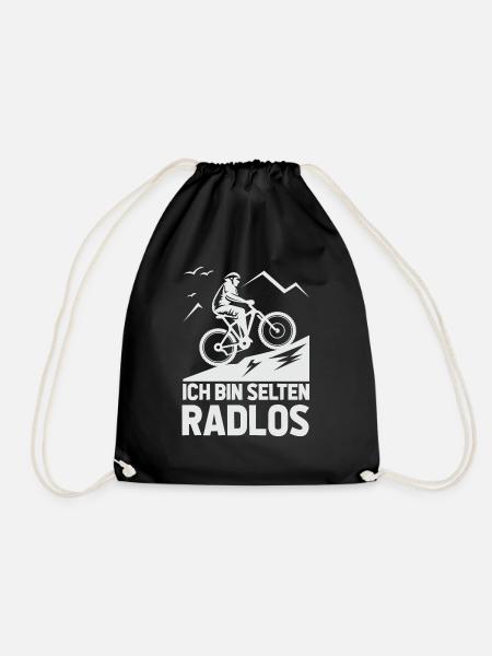 Selten Radlos Fahrrad Mountainbike Rennrad Rad - Turnbeutel - Schwarz