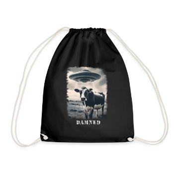 Damn, the UFO is back - Drawstring Bag - black - Front