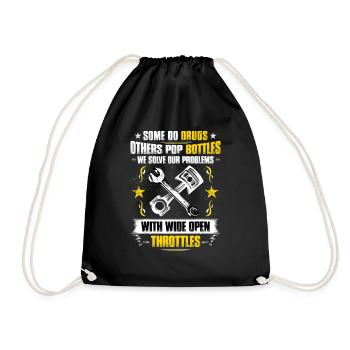 Motorcycle Solve Problems With Wide Open Throttle - Turnbeutel - Schwarz - Vorne