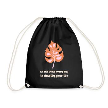 Conception de t-shirt sur les petits pas - Sac de sport léger - noir - Devant