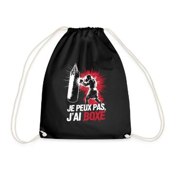 Je peux pas, j'ai boxe - Sac de sport léger - noir - Devant