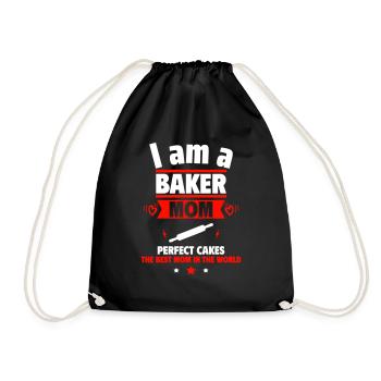 Mom Baker, cadeau de fête des mères - Sac de sport léger - noir - Devant