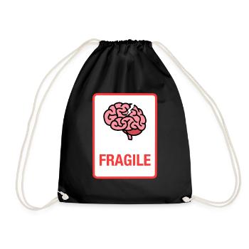 Fragile - Drawstring Bag - black - Front