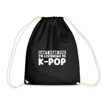 Südkorea k-pop Südkorea Geschenk - Turnbeutel - Schwarz - Vorne