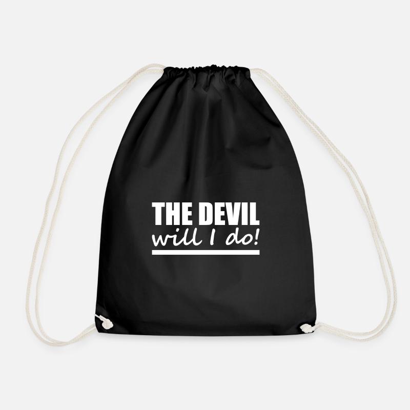 Devil - Denglisch - Spruch - lustig - Turnbeutel - Schwarz
