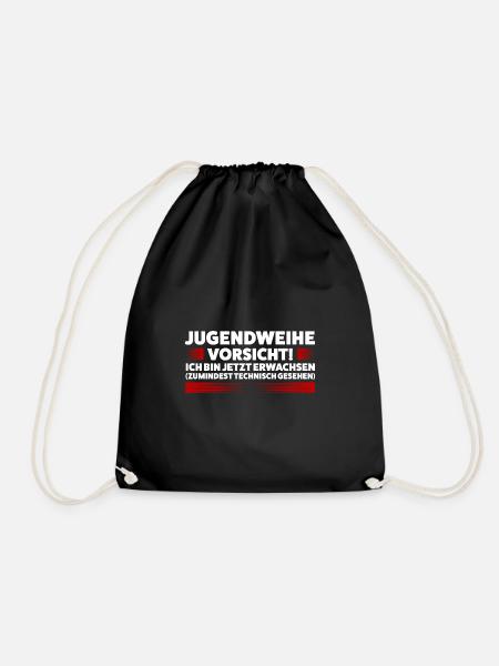 Jugendweihe Jugend Jugendliche Geschenk - Turnbeutel - Schwarz