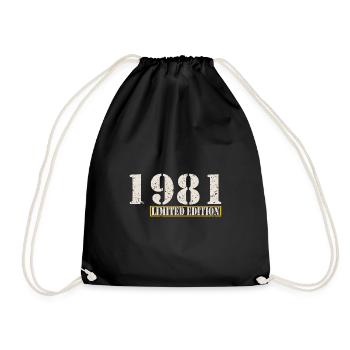 Édition limitée 1981 Naissance anniversaire - Sac de sport léger - noir - Devant
