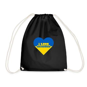 Ukraine - Turnbeutel - Schwarz - Vorne