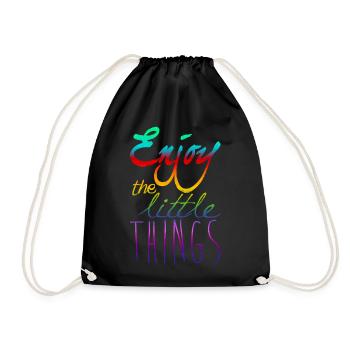 Enjoy The Little Things - Turnbeutel - Schwarz - Vorne
