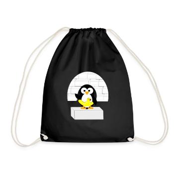 Petit Pingouin de l'Antarctique sur la banquise - Sac de sport léger - noir - Devant
