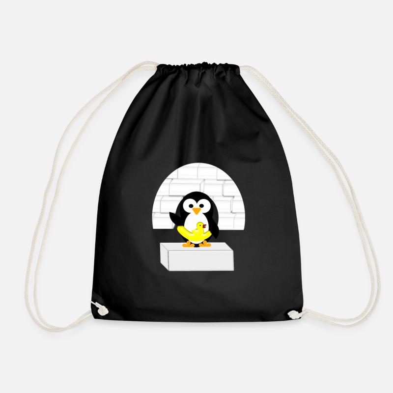 Pinguin - Turnbeutel - Schwarz