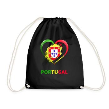 Portugal Heart - Un cadeau extraordinaire - Sac de sport léger - noir - Devant