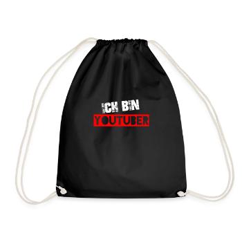 Je suis Youtuber! (pour les chemises sombres) - Sac de sport léger - noir - Devant