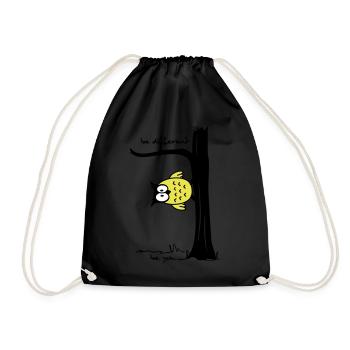 Owl sur l'arbre "be different, be you" - Sac de sport léger - noir - Devant