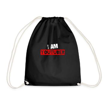 I am Youtuber - Turnbeutel - Schwarz - Vorne