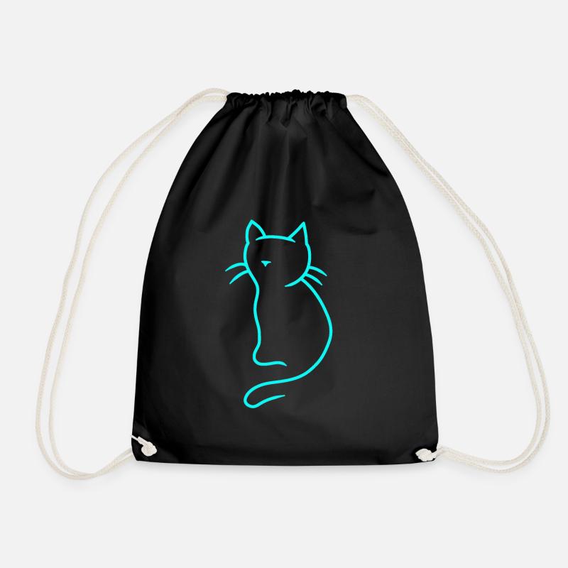 Kätzchen Katze Katzen Haustiere Kinder Miau - Turnbeutel - Schwarz
