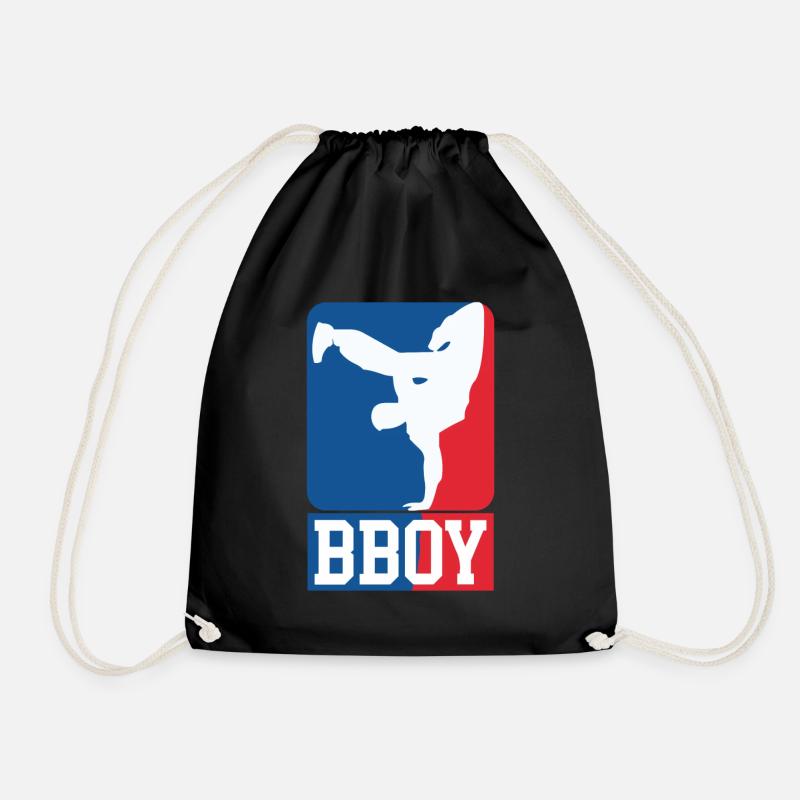 Breakdance B-Boy Streetdance Design Hip Hop Dance - Drawstring Bag - black