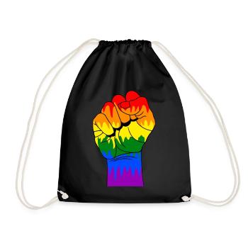 Poing gai - Sac de sport léger - noir - Devant