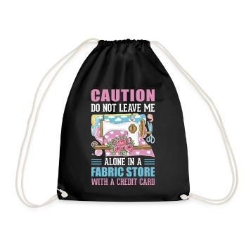 sew - Drawstring Bag - black - Front