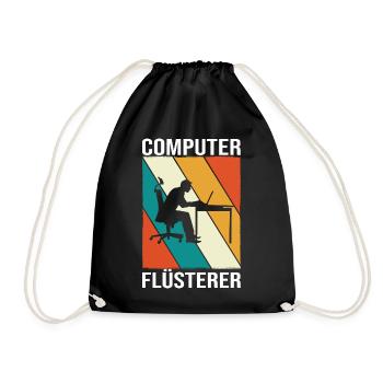 Programmierer Informatiker Informatik - Turnbeutel - Schwarz - Vorne
