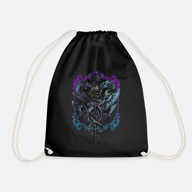 Alchemy England Caduceus Rex - Drawstring Bag - black