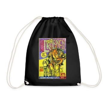 CRABMEN Super Fiction Comix No 04 - Drawstring Bag - black - Front