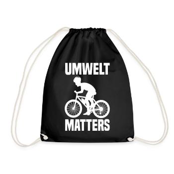 Umwelt Matters Klimawandel - Turnbeutel - Schwarz - Vorne