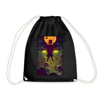 Squelette Crâne Épouvantail Citrouille Rose - Sac de sport léger - noir - Devant