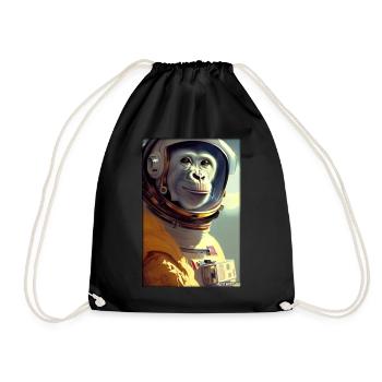 Singe Animal Astronaute Espace Univers 1 - Sac de sport léger - noir - Devant