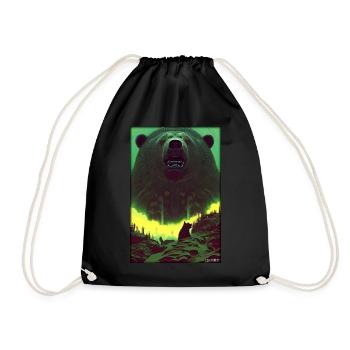 Bear Grizzly Bear Brown Bear Predator Wildlife Forest 2 - Drawstring Bag - black - Front